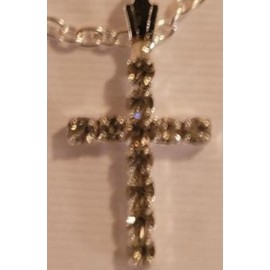 Yangyang Womans Costume Fashion Jewelry Simulated Stone Mini Cross Necklace