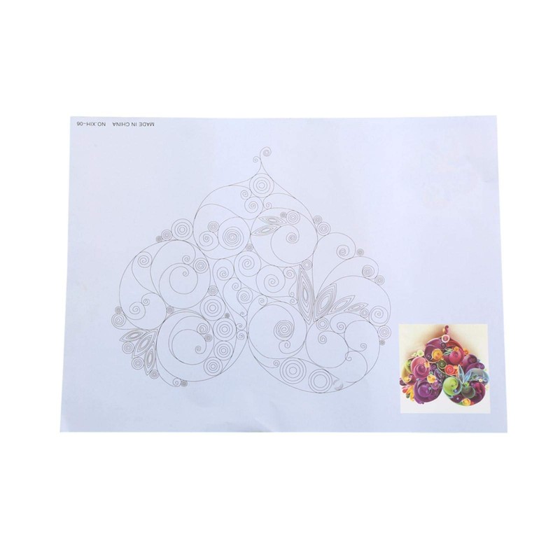 8 Pieces Craft Decoration Kit Quilling Paper 16 Patterns Craft