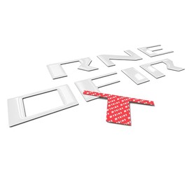 BDTrims | 3D Domed Raised Letter Inserts Compatible with 2022-2024 Nissan Frontier (Tailgate) (White)