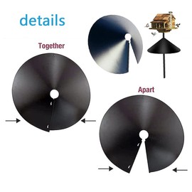 Wrap Around Squirrel Baffle Universal Squirrel Proof Baffle Foldable Squirrel Guard Baffles Bird Feeder Station Protection Deter Squirrels Rodents Chipmunks (12 inch)