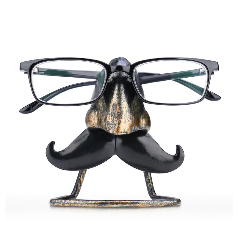 Nose Shaped Eyeglasses Holder Iron Nose and Mustache Shaped Eye