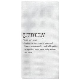 Tzhim Grammy Gift Kitchen Towels, Grammy Grandma Gifts for Mother’s Day Hand Towels, Grammy Definition Dish Towels Dishcloths Tea Towels for Kitchen, Grammie Gift Kitchen Bathroom Decor, 16x24in