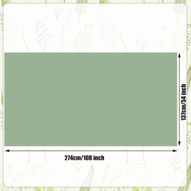 AIMALL 6pcs Sage Green Disposable Tablecloth Set, 108 x 54 Inch Durable PEVA Party Table Covers for Birthday, Wedding, Baby Shower, and BBQ Events