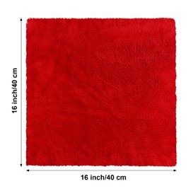 Shimeyao 30 Pcs Edgeless Microfiber Plush Towels for Cars Detailing Drying Wash Polishing Absorbent Cleaning Cloths, 500 GSM, 16 x 16 Inch(Red)
