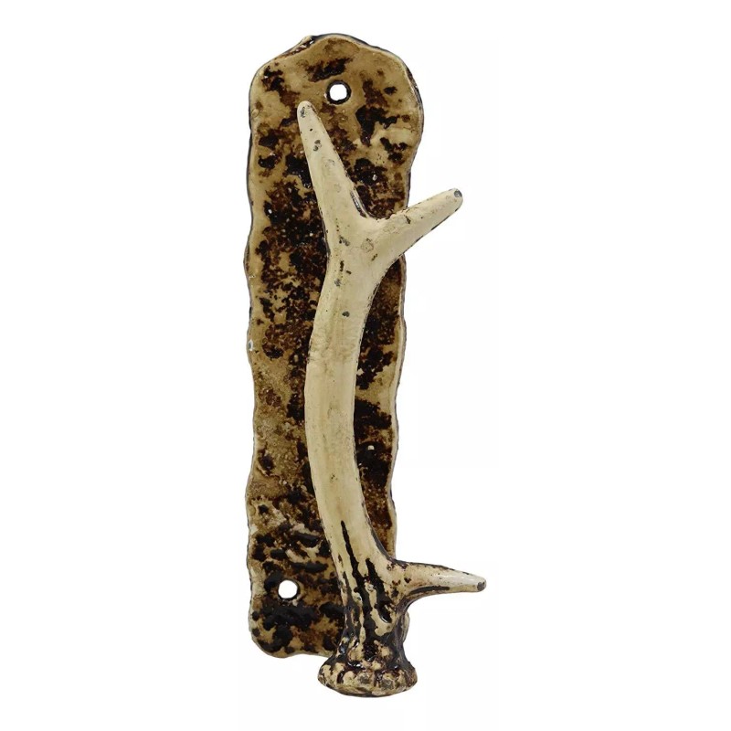 Ebros Set of 2 Western Rustic Deer Antlers Door Pull