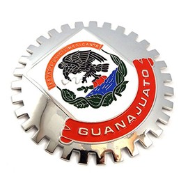Guanajuato Mexico Grille Badge for car Truck Grill Mount Mexican Flag