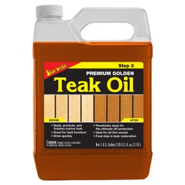 STAR BRITE Premium Golden Teak Oil - Sealer, Preserver, & Finish for Outdoor Teak & Other Fine Woods