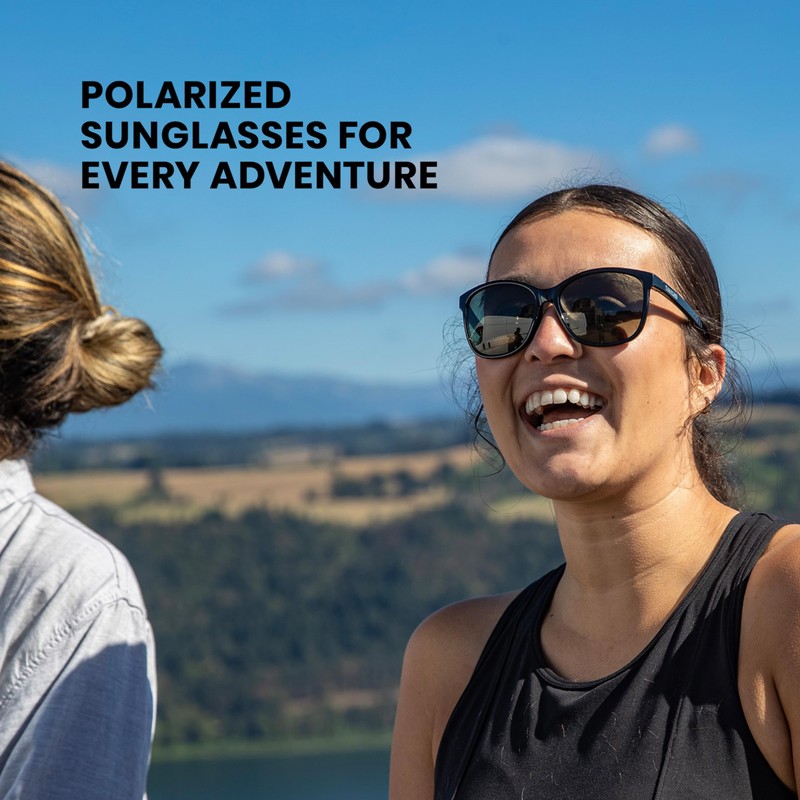 Suncloud Sashay Polarized Sunglasses, Black, Polarized Gray Green, One Size