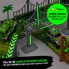 JITTERYGIT Dinosaur Jurassic Race Track Train Glow in The Dark