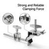 Soundspire Silver Multi-Clamp, Adjustable Quick-Release Drum Mount for Cymbal Stands