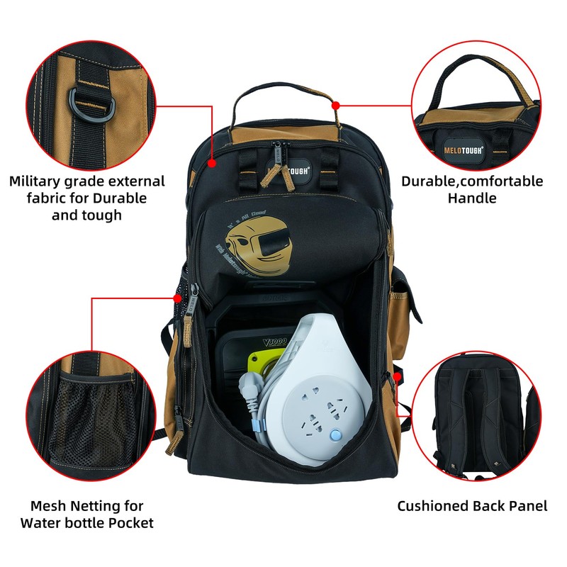 MELOTOUGH Welding Backpack for Tools and Helmet Extreme Gear Pack