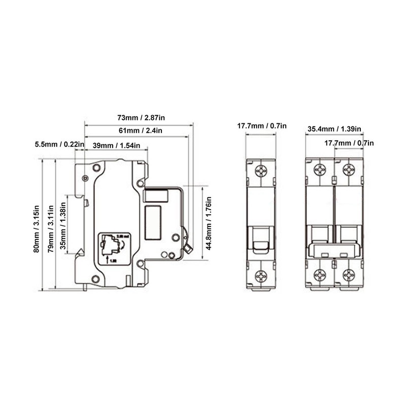 DC Circuit Breaker Overload Protection Magnetic System PV Circuit Breaker