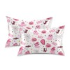Halloween Pink Ghost Pumpkin Pillow Covers Silk Pillowcase for Hair
