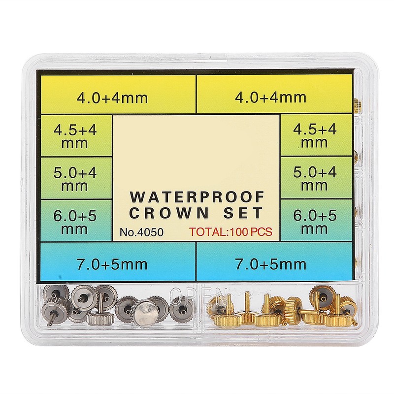 Professional Watch Crown Set Accessory Repairing Replacement Tool Kit with