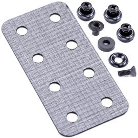 Tegris Accessory Adapter for Holsters - (Silver) - (12 Layers) - (w/Mounting Hardware) - (Pre-Drilled) - USA Made, Secure Holster Attachment for Magazines, Multi-Tools, Flashlights & More