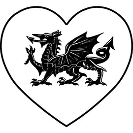 A7 'Welsh Dragon Love Heart' Unmounted Rubber Stamp (RS00048035)