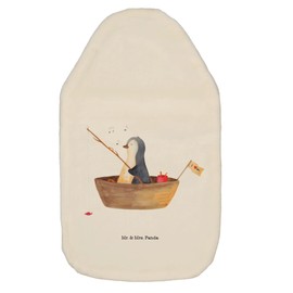 Mr. & Mrs. Panda Hot Water Bottle Penguin Fishing Boat Gift Fishing, Life, Small Hot Water Bottle with Cover, Hot Water Cushion, Children's Hot Water Bottle