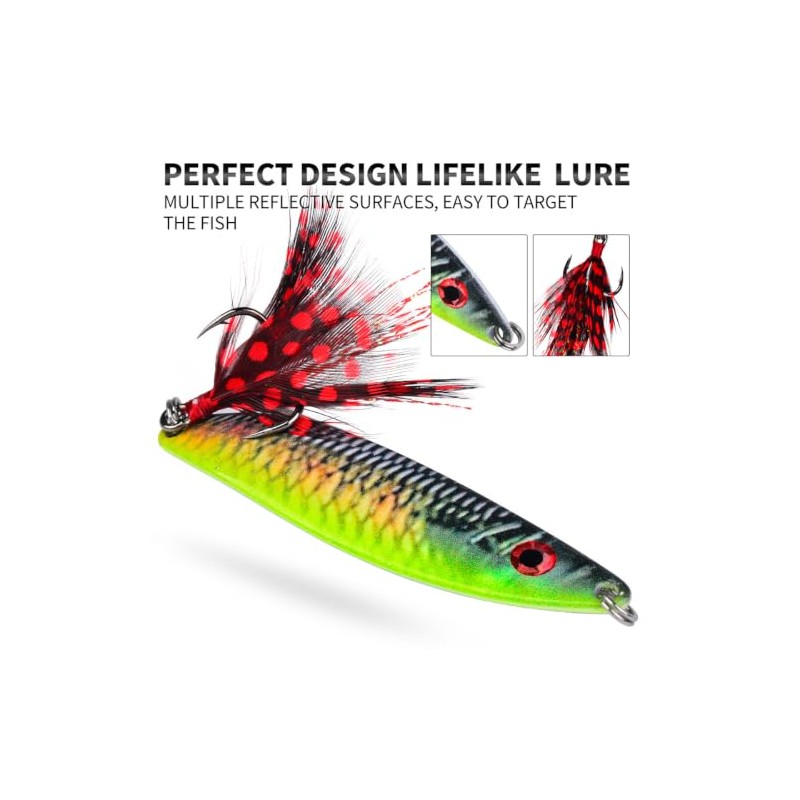 FOLANDO S‑Shaped Metal Spoon Lure 7.5cm 17g with Blood Groove