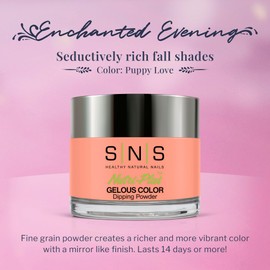 SNS Healthy Natural Nails SNS Nail Dip Powder, Gelous Color Dipping Powder - Puppy Love (Brown/Beige), EE19 - Long-Lasting Acrylic Nail Color & Polish Lasts 14 Days - Low-Odor & No UV Lamp - 1 Oz