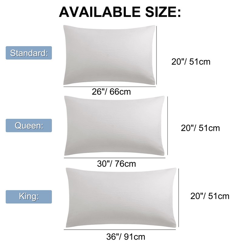 PiccoCasa Pillow Cases 2 Pack Soft Brushed Microfibre Pillow Covers