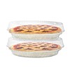 Supellectilem 9" Plastic Disposable Pie Containers with Hinged Locking Lids