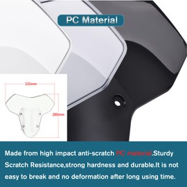 Midimttop Motorcycle Windscreen Windshield Wind Deflectors Front Fairing Flyscreen Air Spoiler fit for Ka&wa&sa&ki ZH2/SE Z H2 Accessories 2020-2024 (Black Smoke)