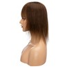Silk Base Remy Clip In On Hair Topper with Bangs
