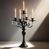 20''Tall Black Crystal Pendant Taper Candle Holders/Stylish Candle Stands/Candlesticks Holder/Candelabra