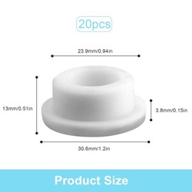 0XBIT Sink Hole Cover 20 Pack White Too Full Sink Rubber Excellent Sealing for Bathroom Sinks Bathtub Kitchen Sinks