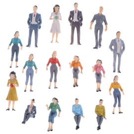 Tofficu Color Model Miniature Figurines 16pcs Mini People Models for School Playset Random Color