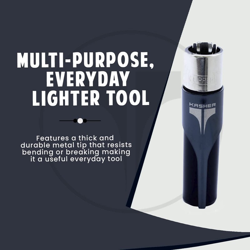 Kasher 360 Round Lighter Tool Without Lighter - Stainless Steel