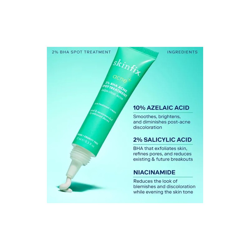 Skinfix Acne+ 2% Bha Tratamiento De Manchas Para El Acné:
