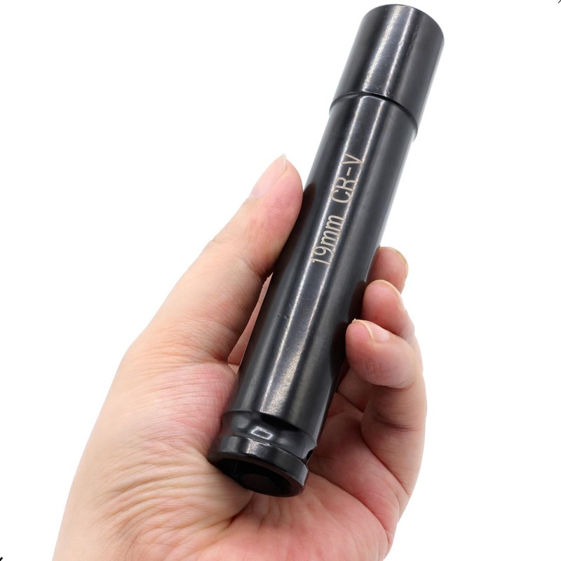 1/2" Drive by 19mm Deep Impact Socket, Heat-Treated CR-V Steel