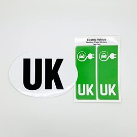UK Car Badge & Electric Vehicle EV Number Plate Stickers
