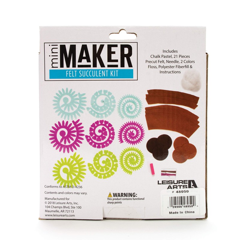 Leisure Arts Mini Maker Felt Kit, Blue