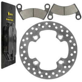 Caltric Front Brake Disc Rotor And Pads for Polaris Ranger XP 800 2012