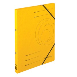 Herlitz 11254398 Ring Binder File, A4 with 2-Ring Mechanism, Spine Width 25 mm, Filling Height 14 mm, Colorspan, Black (Pack of 5) yellow