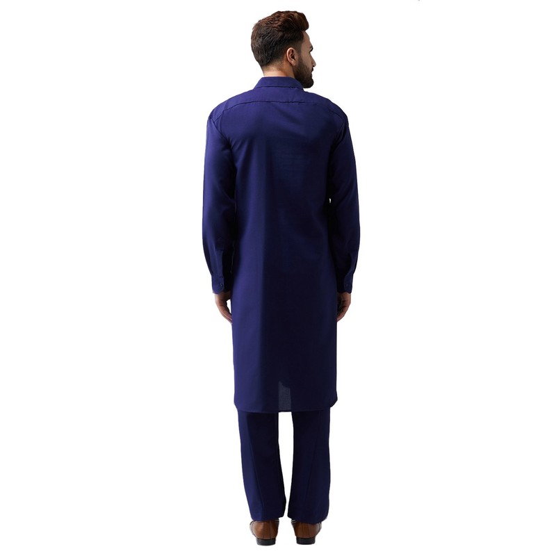 SOJANYA (Desde 1958), juego de Kurta Pathani de algodón negro