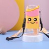 Portable Water Cup Cute Cartoon Design Large Capacity Plastic Water