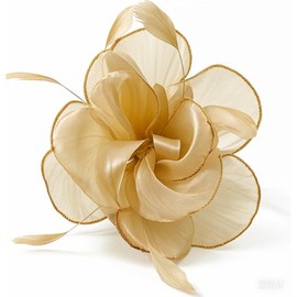 Aimiwial Gold Fascinators Hats for Women,Tea Party Hats for Kentucky Derby, Cocktail, Wedding, Fancy Dress Party for Girls and Women