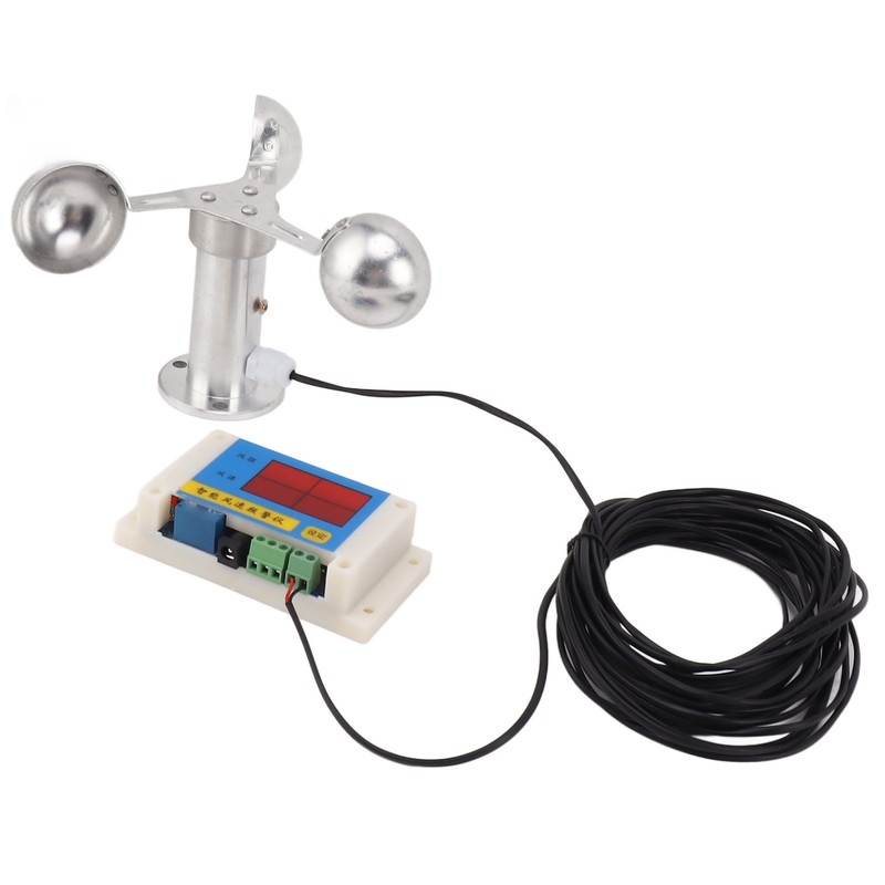 Wind Speed Alarm Device 3 Fan Blades Tower Crane Anemometer