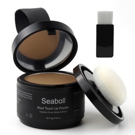 Seaboll Root Touch Up Powder, Instantly Root Cover Up Powder Stain-Proof Hairline Powder for Women & Men Hairline Shadow Powder 0.14 Oz.(B-Dark Blonde)