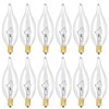 LinMiFo 12-Pack E12 B10 Clear Candelabra Base Bulb, 40W 120V