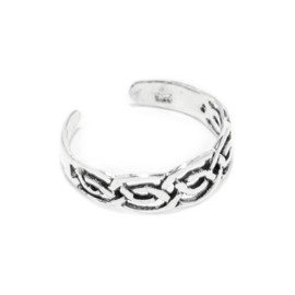 WINDALF Bohemian Vintage Toe Ring KRONA 5mm Irish Celtic Celtic Knot Summer Jewellery Gipsy Indie Foot Jewellery 925 Sterling Silver