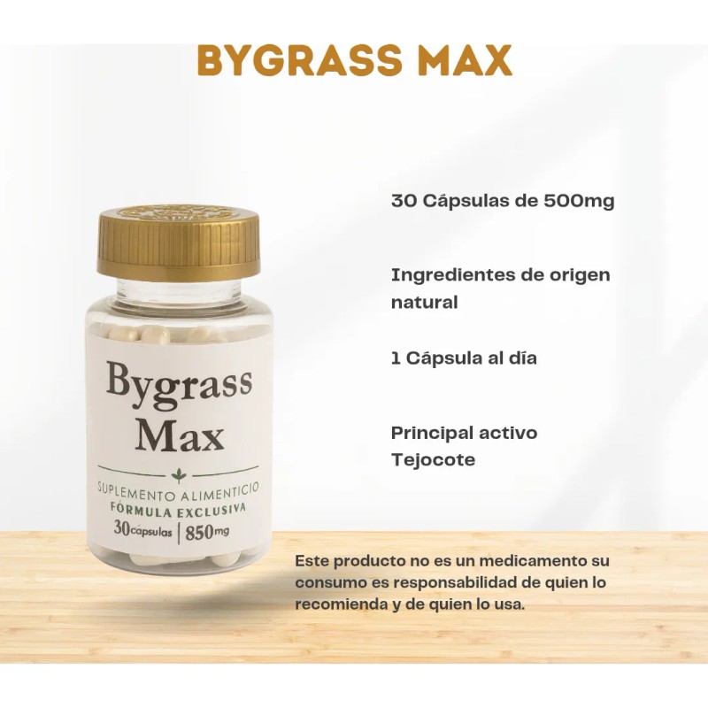 Kit 2 Bygrass Max 30 Caps Nueva Imagen Baja Kilos