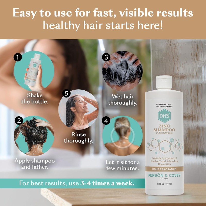 DHS Zinc Shampoo – Dandruff Shampoo – for Flaky and