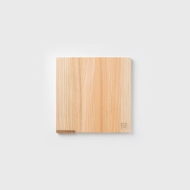 Style Japan SJ00009 Small Standing Cutting Board, Shimanto Hinoki from Kochi Prefecture, Square, 7.9 x 0.4 x 7.9 inches (20 x 1 x 20 cm), Freestanding, Lightweight, Thin, Space Saving, Antibacterial, Mildew Resistant, Standing Cutting Board, Wood, Made in Japan