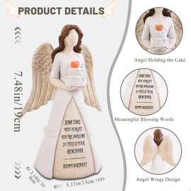 NONETH Birthday Gifts for Women, Happy Birthday Gift for Mom Daughter Wife Best Friend Sisters, Unique Birthday Gifts for Her, Hand-Angel Figurines Gifts