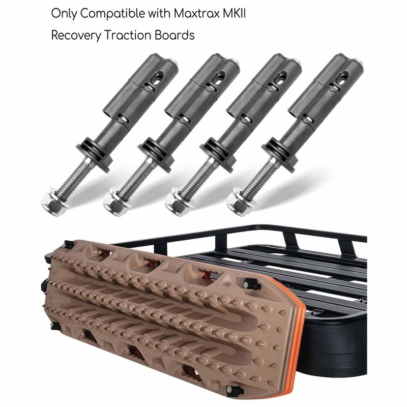 Mounting Pins for MaxTrax MKII Recovery Traction Boards, Lockable Theftproof