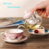 YBK Tech Tea for One Set, Glass Teapot with Porcelain